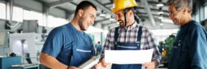 Three Man Discussing as Contract to Hire