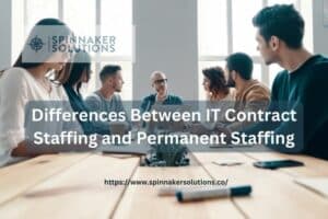 Team meeting around the table for Differences Between IT Contract Staffing and Permanent Staffing